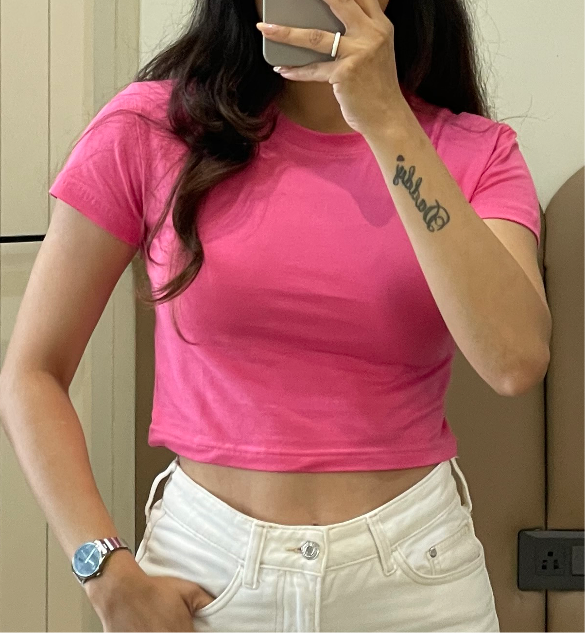 Pink Crop Top