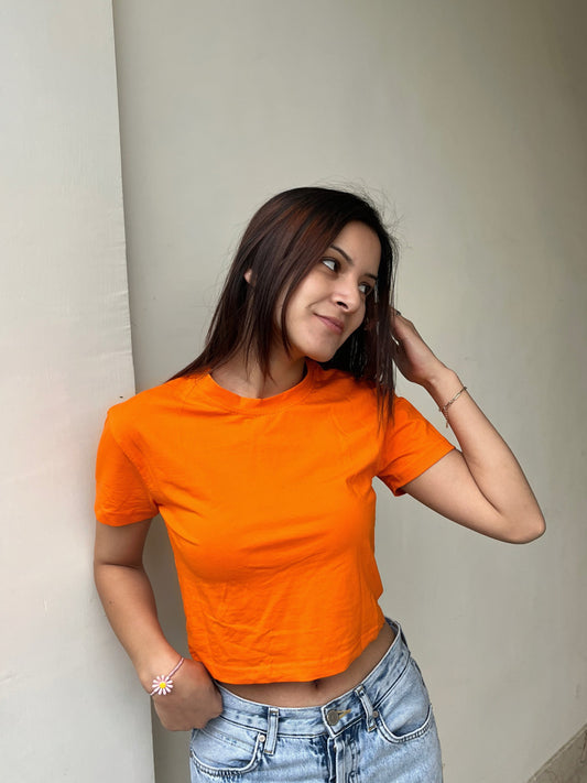 Orange Crop Top