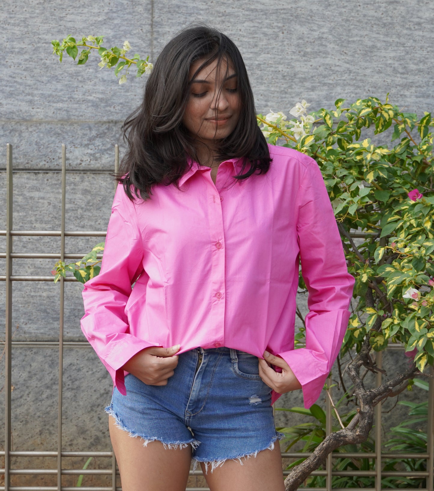 Pink cotton shirt