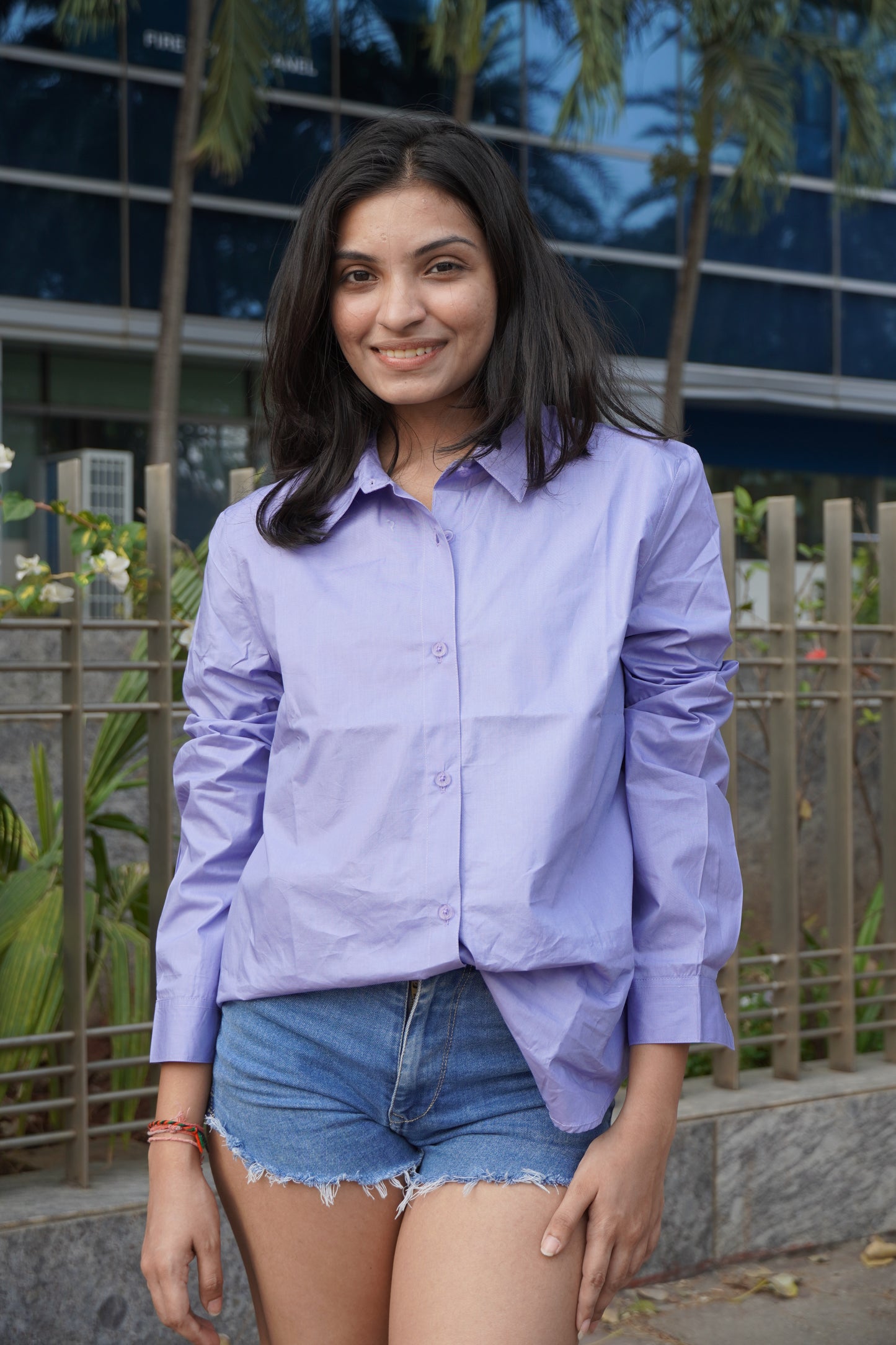 Lavender cotton shirt