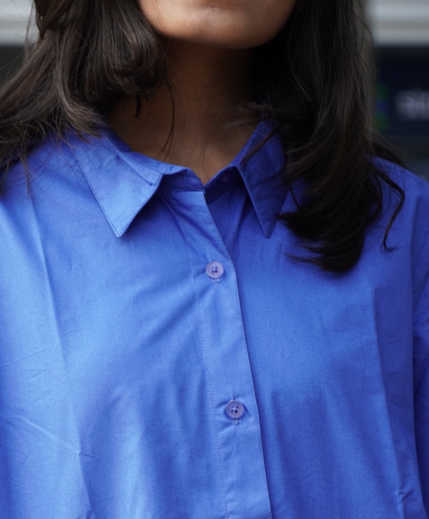 Blue cotton shirt