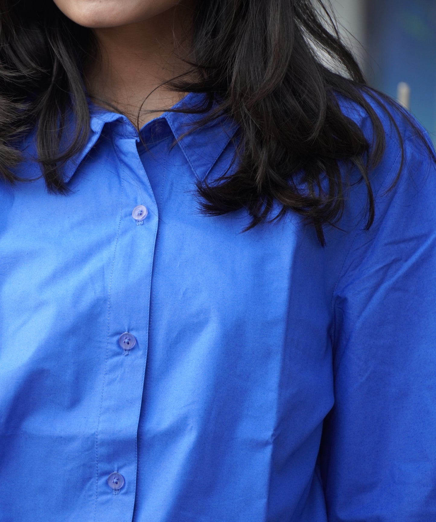 Blue cotton shirt