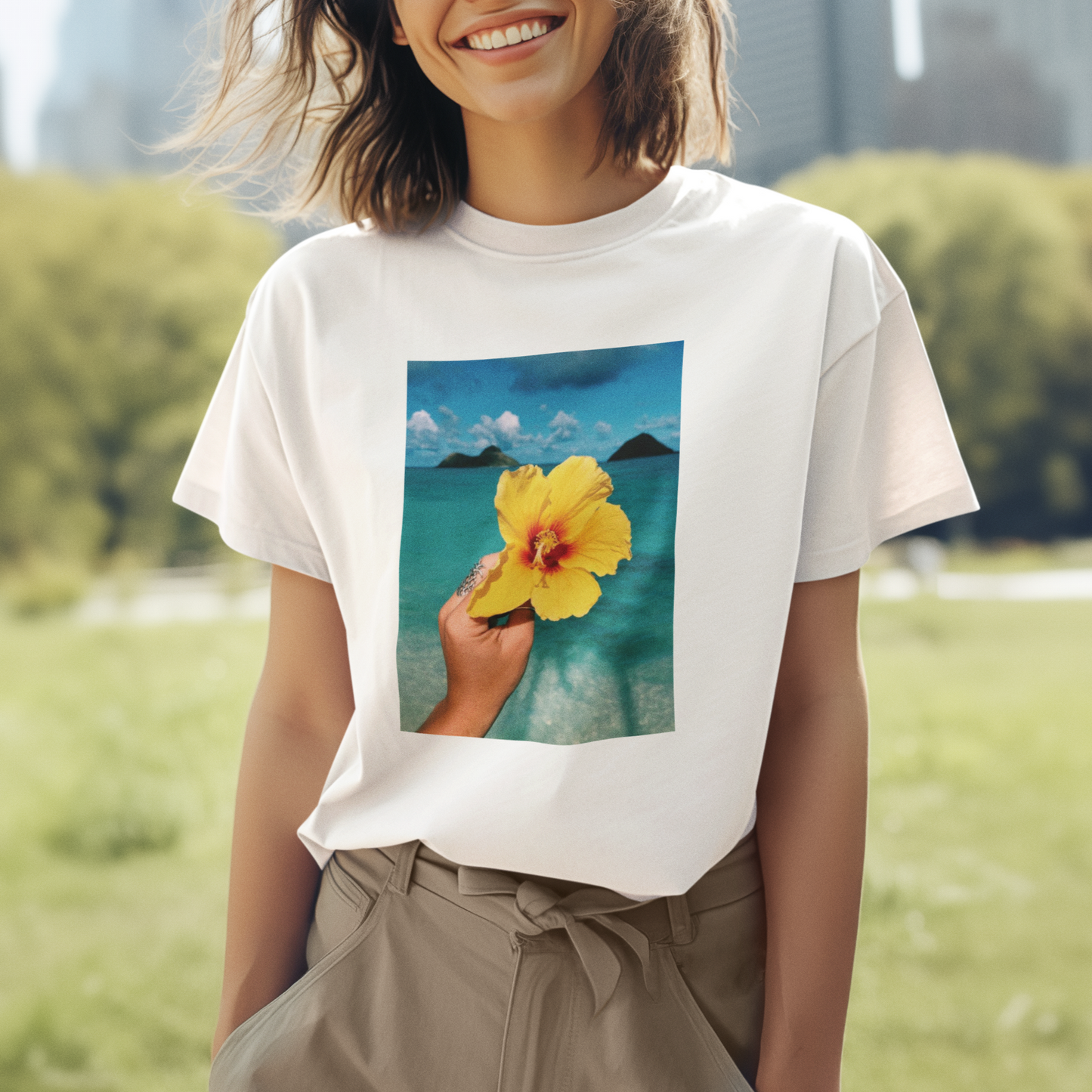 yellow daisy t-shirt