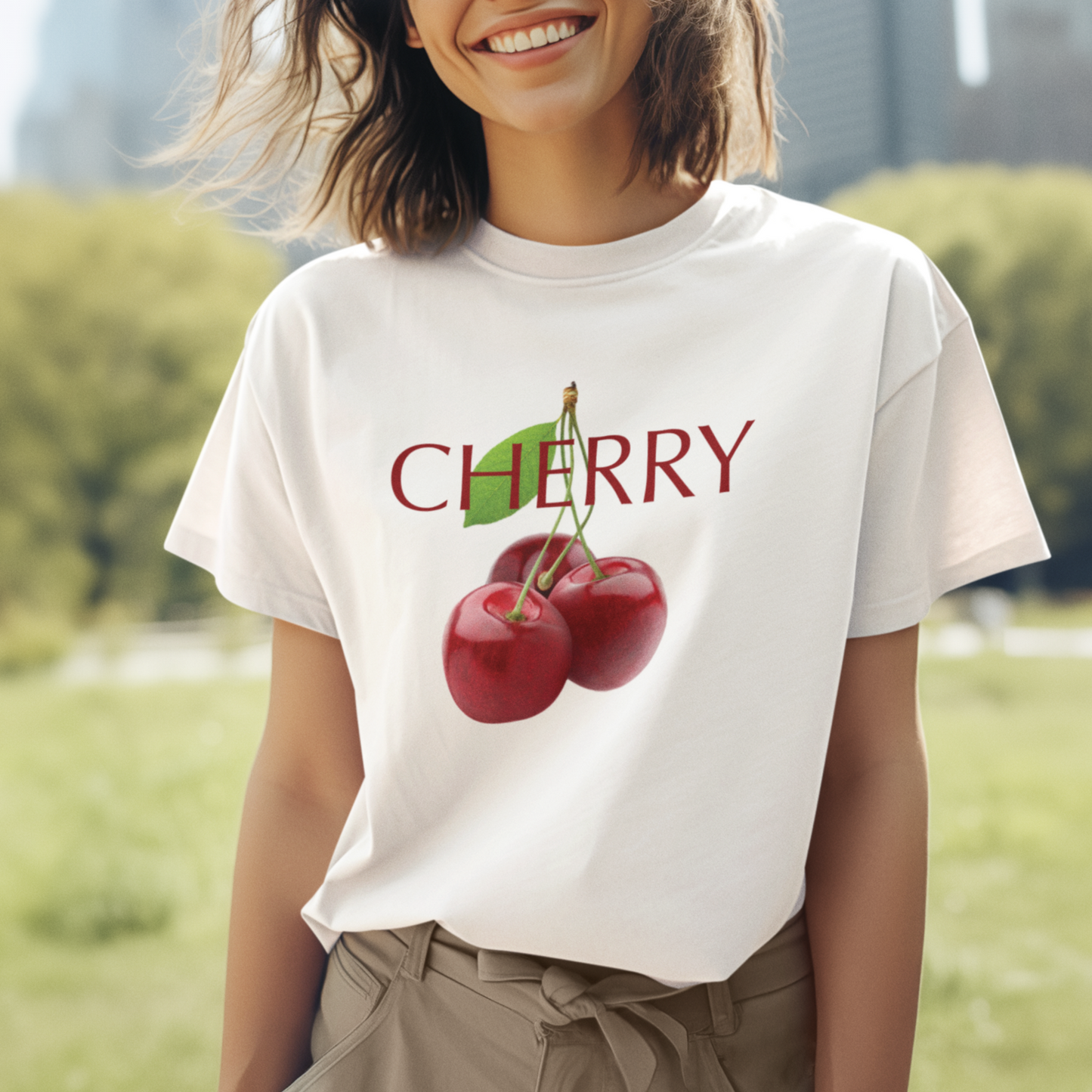 red cherry t-shirt