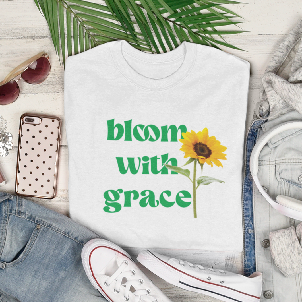 bloom with grace t-shirt