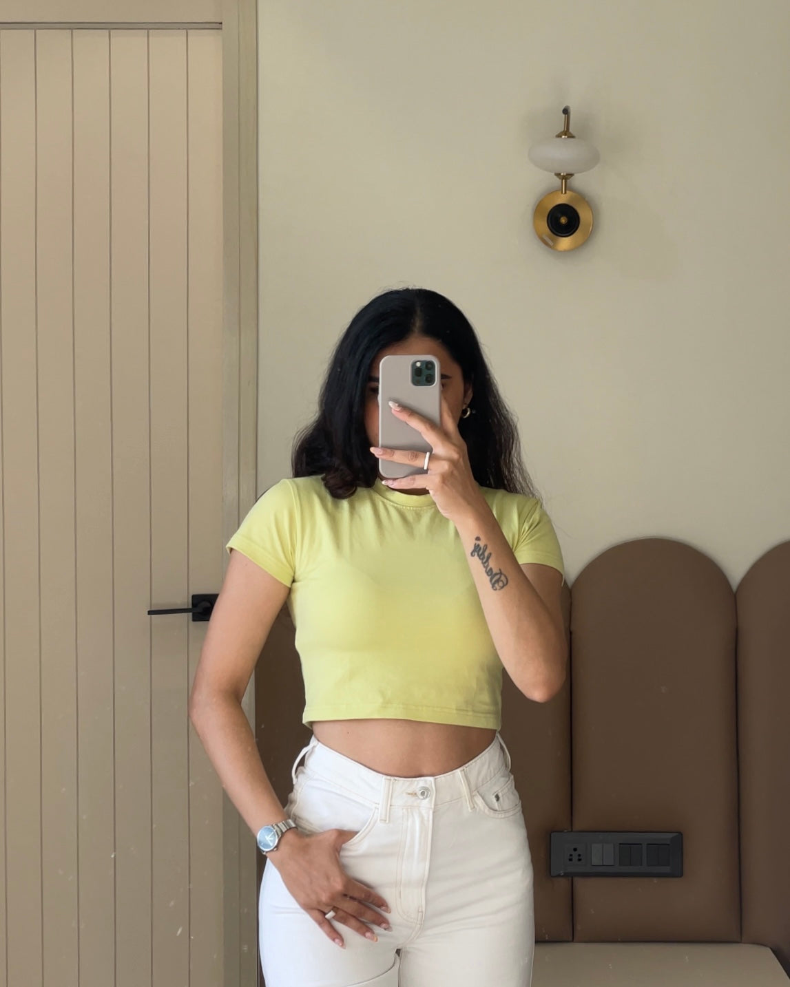 Yellow Crop Top