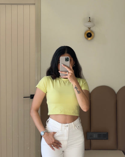Yellow Crop Top