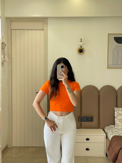 Orange Crop Top