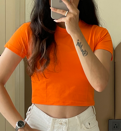 Orange Crop Top