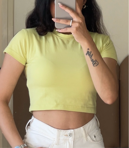 Yellow Crop Top