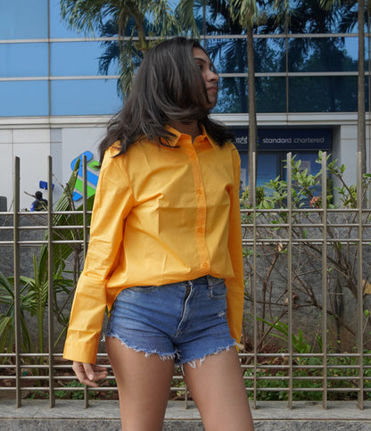 Yellow cotton shirt