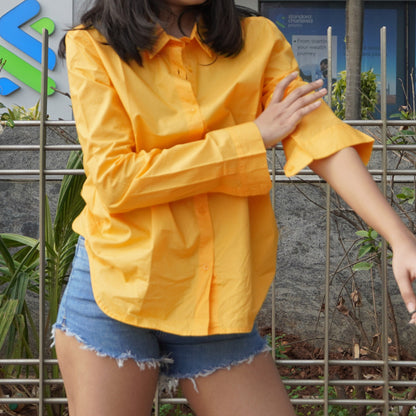 Yellow cotton shirt