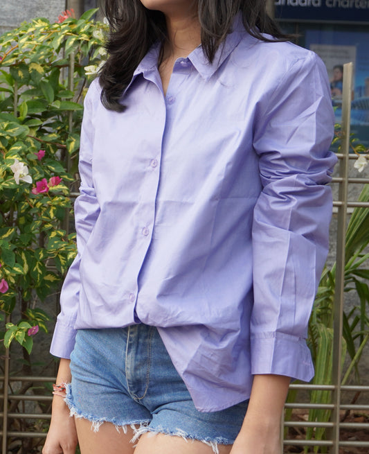 Lavender cotton shirt
