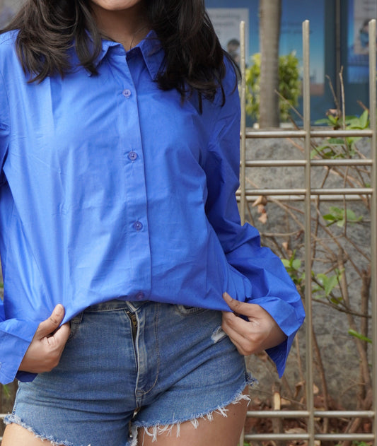 Blue cotton shirt