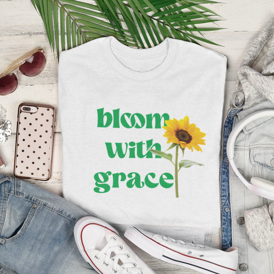 bloom with grace t-shirt